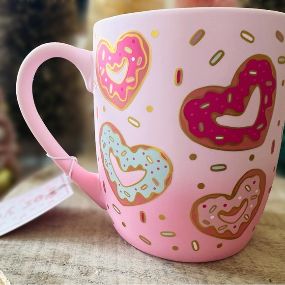 NEW Peppermint & Pine Soft Touch Colorful Heart Donuts Sprinkles Christmas Mug - Picture 5 of 12